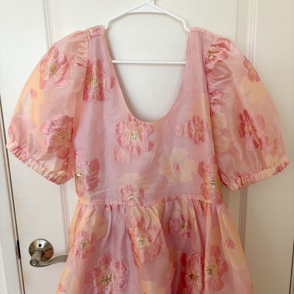 Sister Jane Pink Jacquard Mini Dress - Picture 4 of 7
